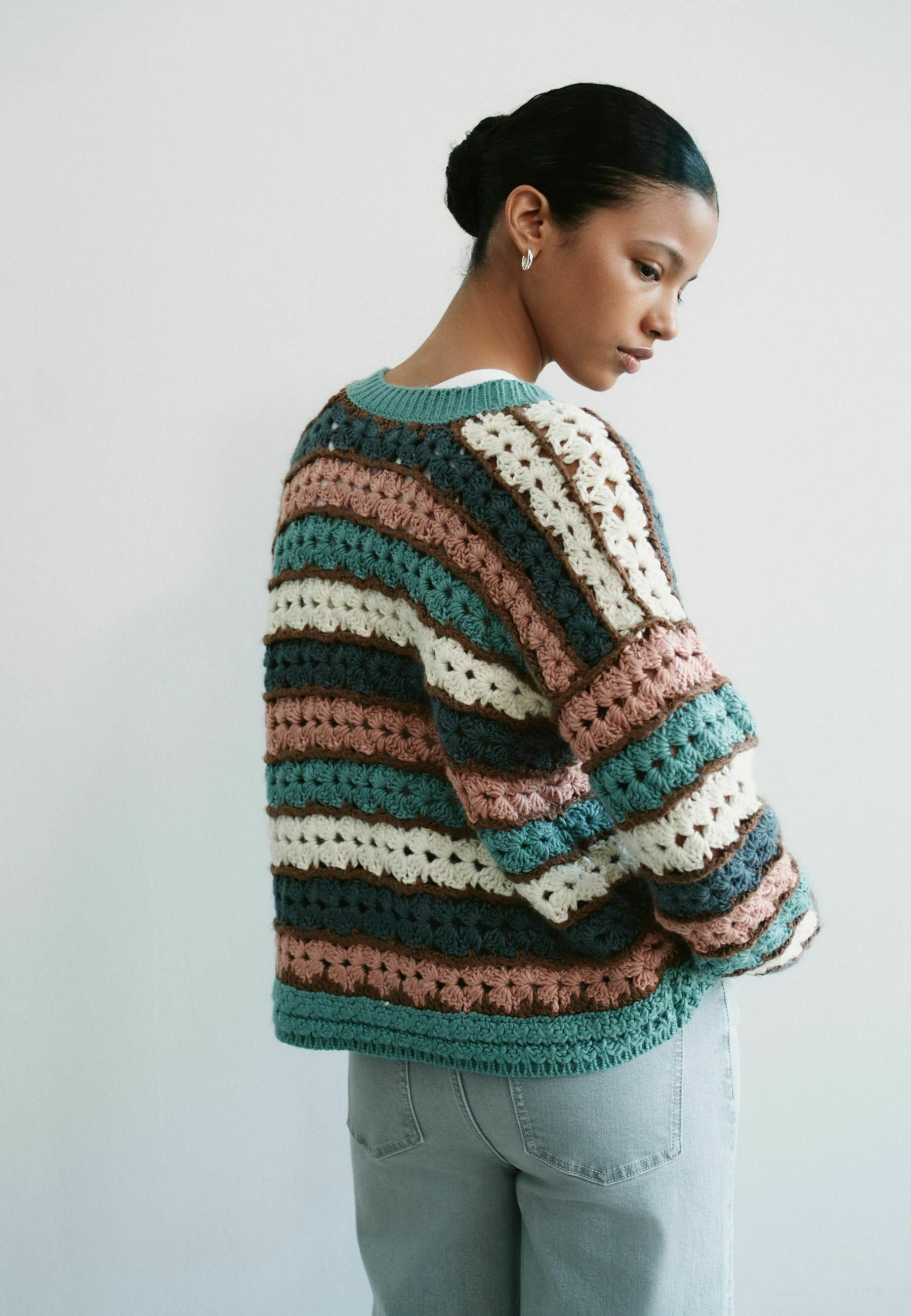 Next HAND TIE FRONT - Cardigan - blue pink multi/blue - Zalando
