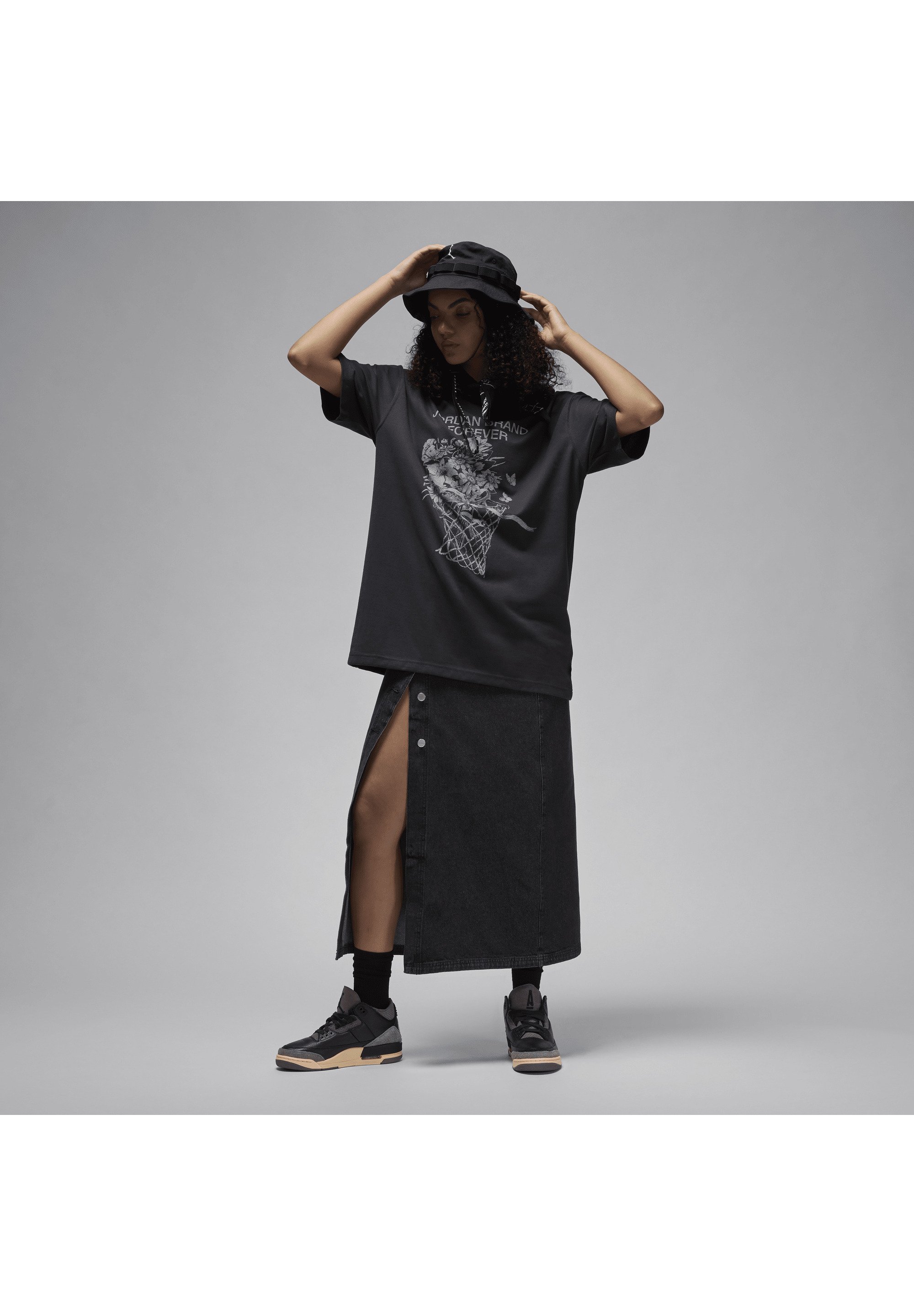 Jordan OVERSIZED GRAPHIC - Print T-shirt - off-noir/black - Zalando