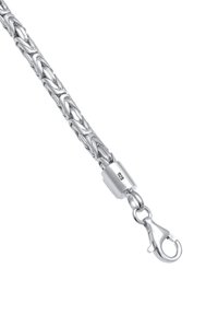 Bracciale in argento con design intrecciato, dotato di chiusura a granchio e finitura lucida. Marchiato con "925" che indica argento sterling.