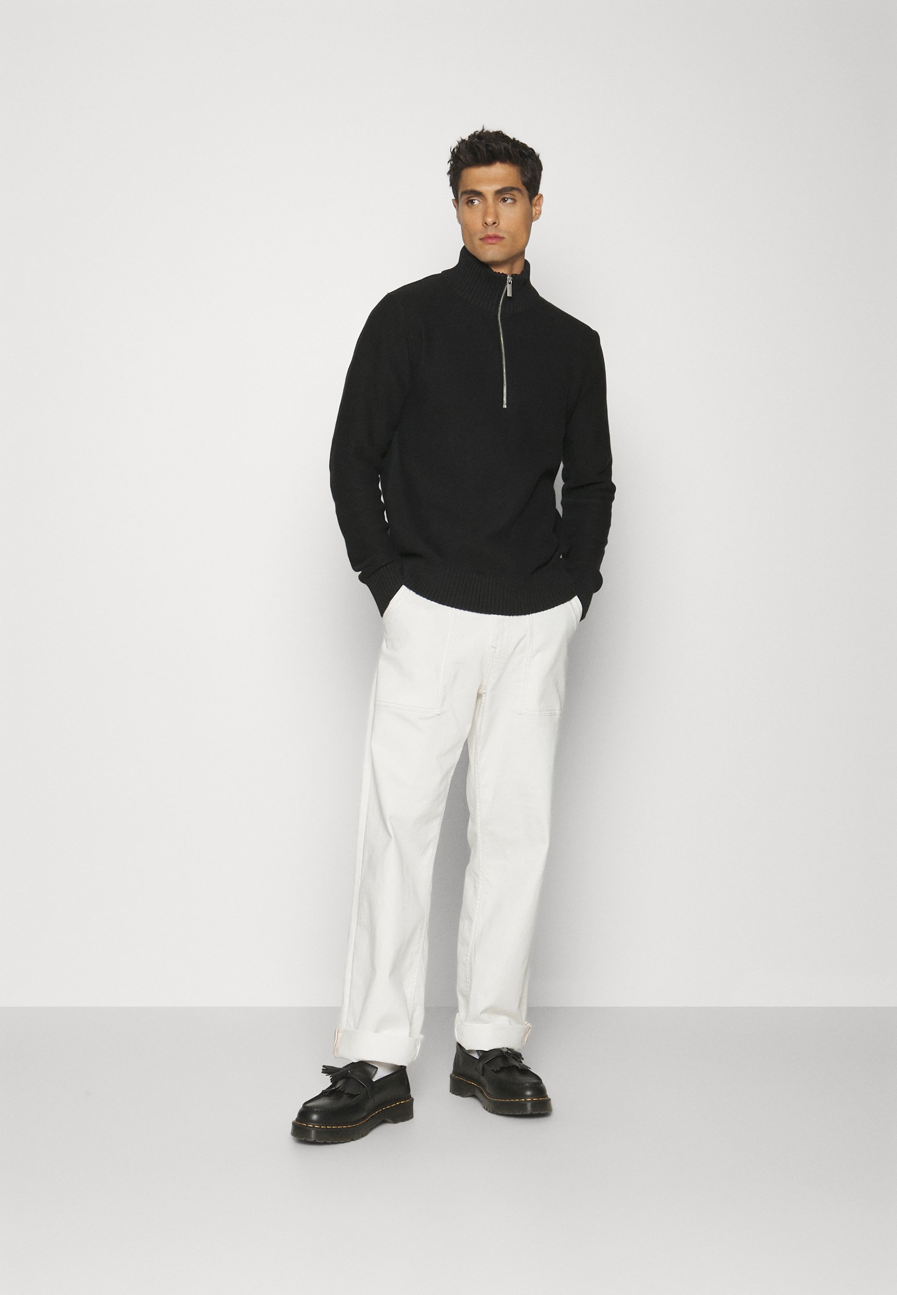 メンズウェア BackSlash StandCollar HalfSleeve Shirt Whitesville Men's Collared Half-Zip Sweatshirt - Heavyweight