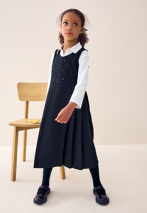 Next, ASYMMETRIC BUTTON FRONT LONG PINAFORE SCHOOL DRESS.  - REGULAR FIT - Abito a camicia - navy blue