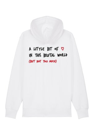 BRUTAL BACK EMBROIDERY - Zip-up sweatshirt - white