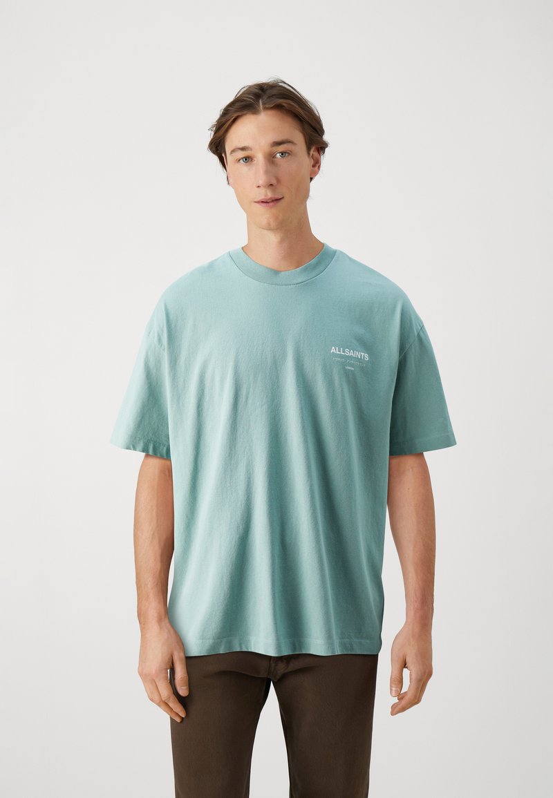 AllSaints - UNDERGROUND CREW - Apdrukāts T-krekls - teal green, Palielināt