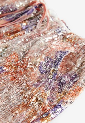 Next FLORAL SEQUIN WIDE LEG  - Kalhoty - pink