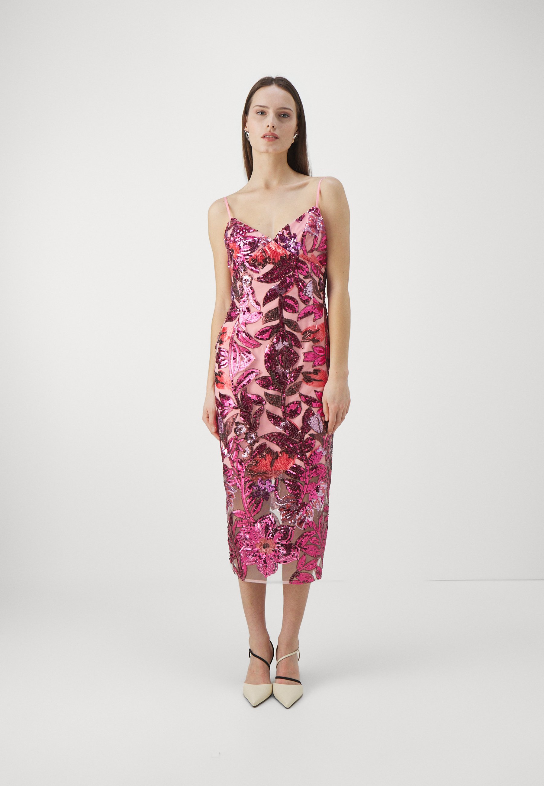 strapless open back dress Courtney Dress / Hot Pink Floral Hot Pink Floral / L main image 0