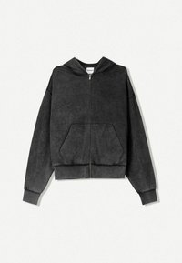 WITH - CROPPED - Mikina so zipsom - mottled dark grey