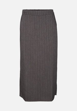 Vero Moda, VMDANIA ANKLE SKIRT - Jupe longue - dark grey/snow white