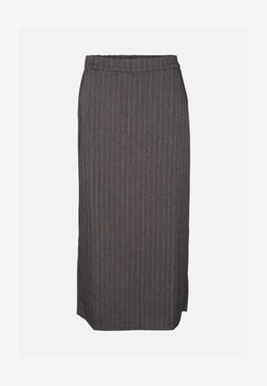 Vero Moda, VMDANIA ANKLE SKIRT - Jupe longue - dark grey/snow white