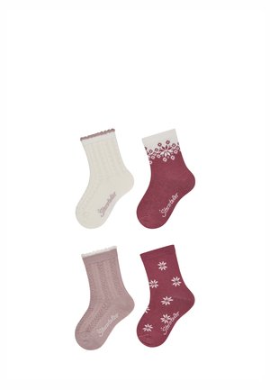 Sterntaler, SOCKEN 4ER PACK STRUKTUR, SCHNEEFLOCKEN, STRUKTUR UND SCHNEEFLOCKEN - Socks - ecru