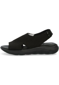 Geox - SPHERICA  - Sandalen met sleehak - black Miniatuurafbeelding 1