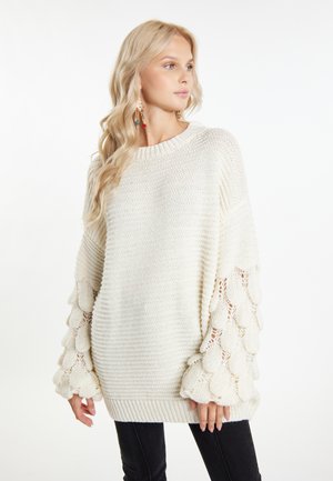 GAYA - Strickpullover - wollweiss