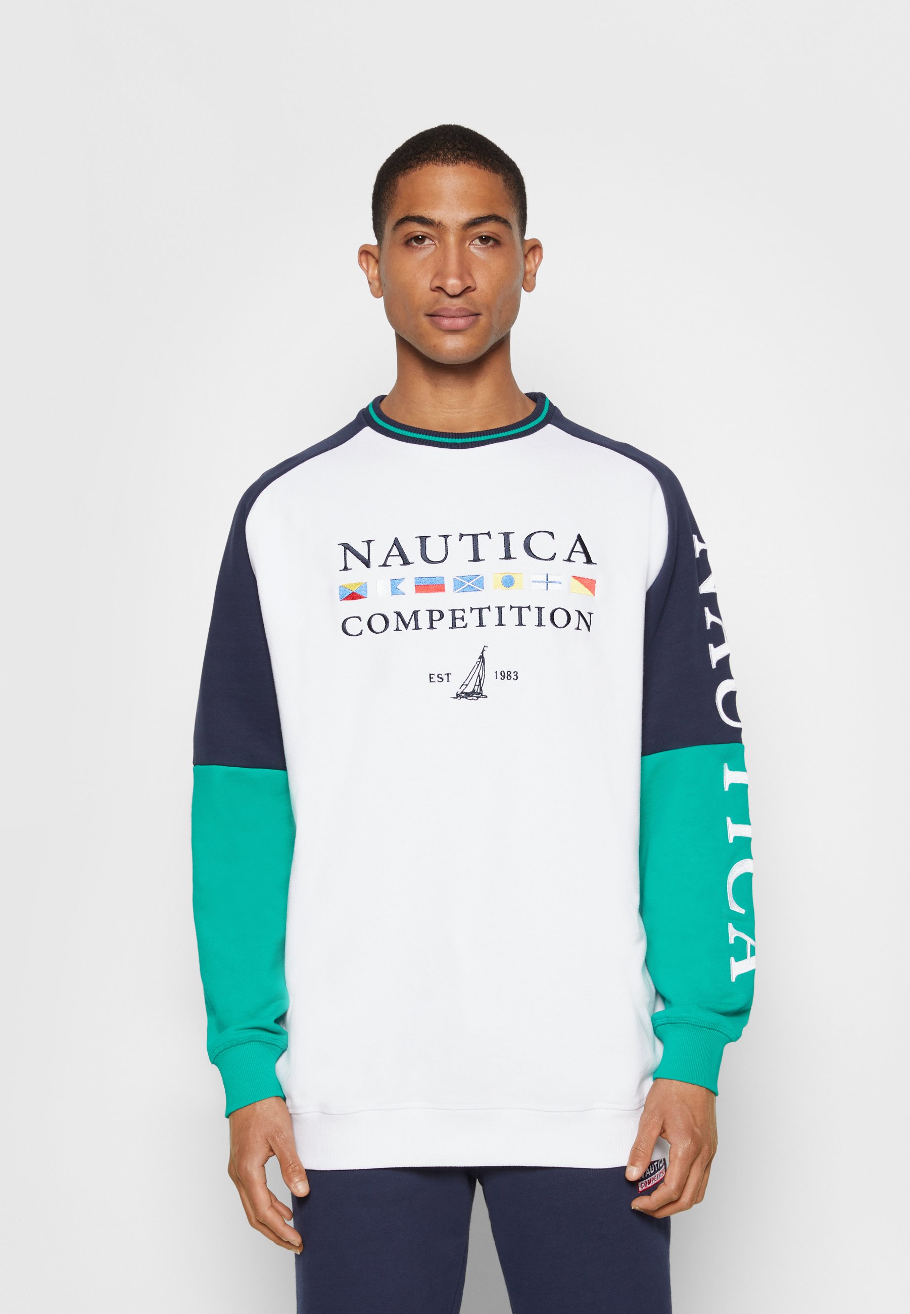 Nautica Competition Davey Oversized Sweatshirt - White, Medium
