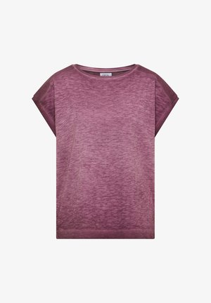 Cecil, T-SHIRT WITH BOAT NECK IN A GARMENT DYE-LOOK - T-shirt basique - sweet grape red