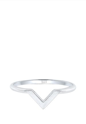 GEO V-FORM BASIC MATT MINIMAL TREND - Ring - silberfarben