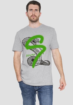 Harry Potter, HARRY POTTER SLYTHERIN GRAFFITI S - T-Shirt print - mottled light grey
