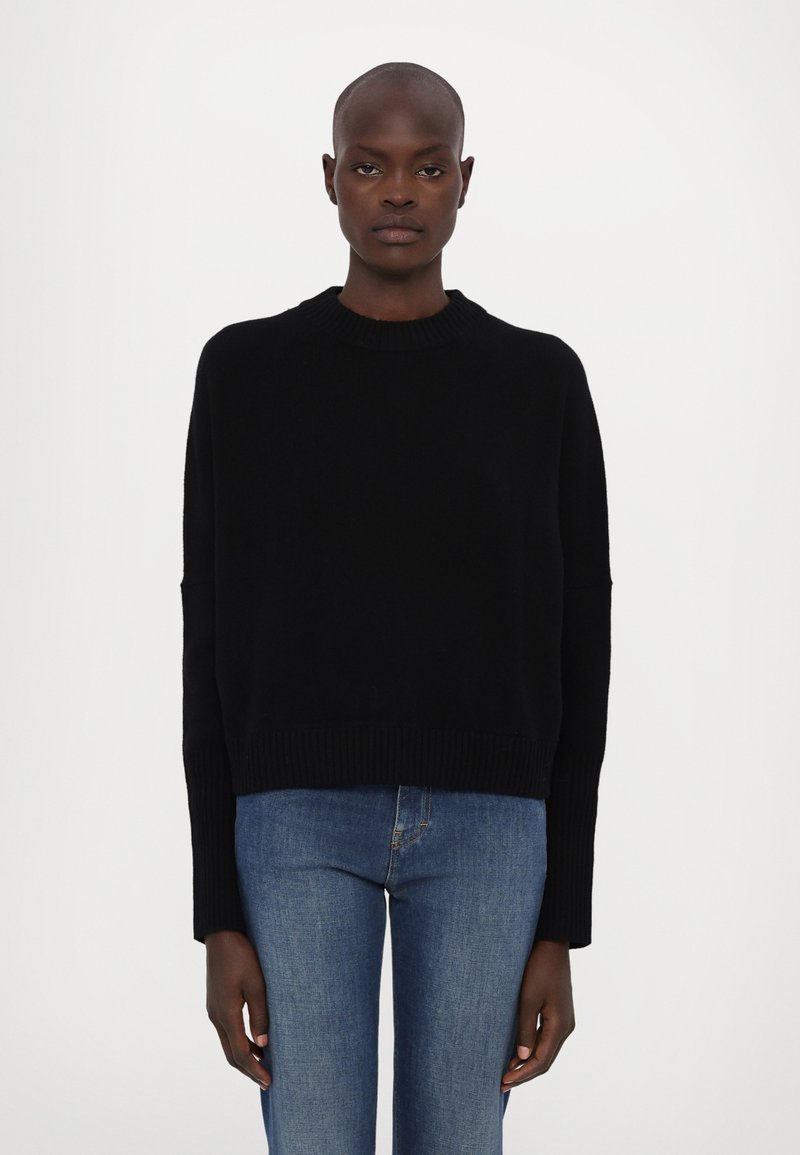 CLOSED - CREW NECK CROPPED - Jersey de punto - black, Ampliar