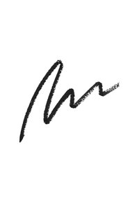 Dessin abstrait en noir sur fond blanc, présentant des traits épais aux largeurs variées et une apparence texturée.