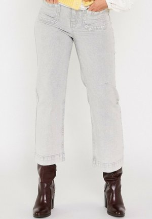 LEA CROPPED  - Jean droit - gris