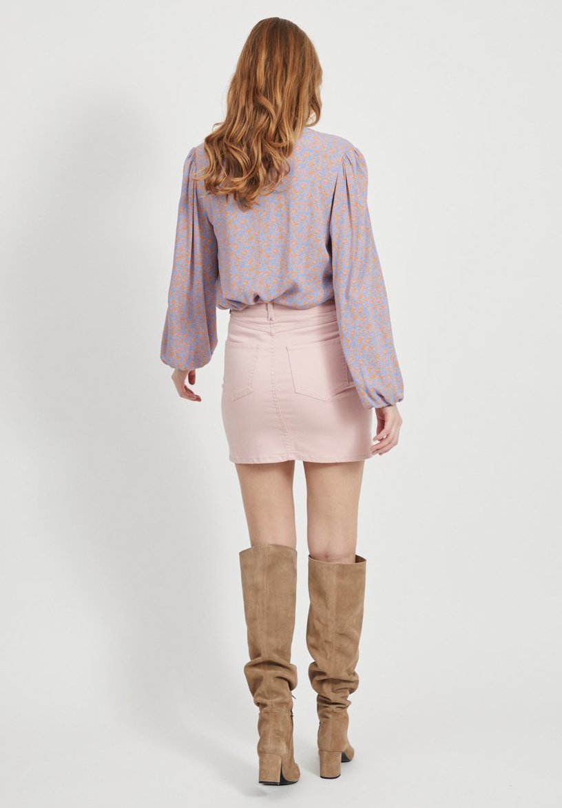 Vila VICASSIE HWRE SHORT DENIM SKIRT COL Jeansrok pale Vila VICASSIE HWRE SHORT DENIM SKIRT COL Jeansrok pale
