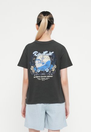 SURF DREAMS RELAXED TEE - Potiskana majica - black