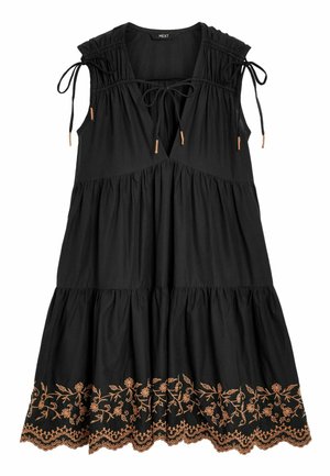 Next EMBELLISHED TIERED REGULAR FIT - Sukienka letnia - black brown