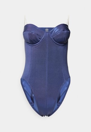 Norma Kamali CORSET MIO - Maudymosi kostiumėlis - military blue