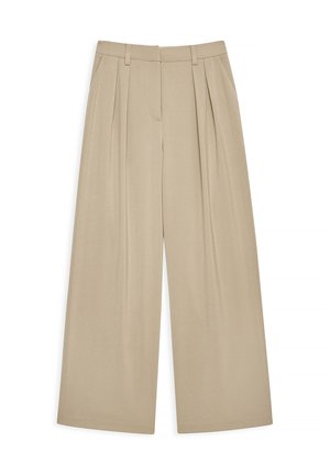 NA-KD WIDE LEG - Stoffhose - taupe