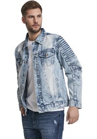 Southpole SOUTHPOLE HERREN BIKER TRUCKER JACKET - Chaqueta vaquera - blue