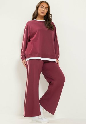 Yours Clothing, PLUS SIZE TRACKSUITS SET - Verryttelypuku - red