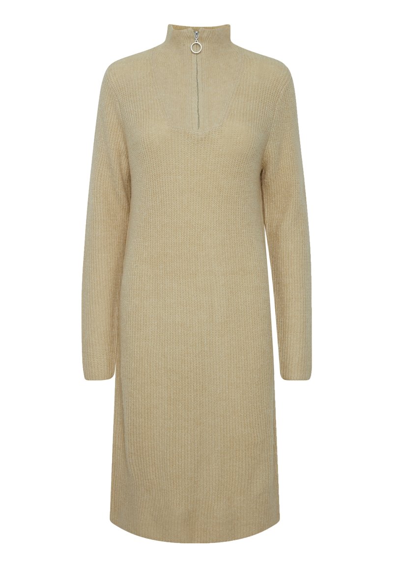 b.Young Gebreide jurk beige mêleerd