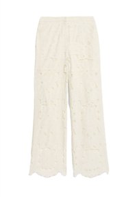 LACE WIDE LEG - Pantalones - ivory