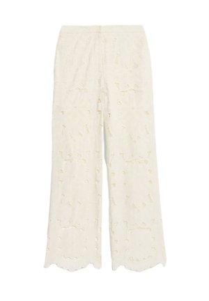 Marks & Spencer LACE WIDE LEG - Pantaloni - ivory