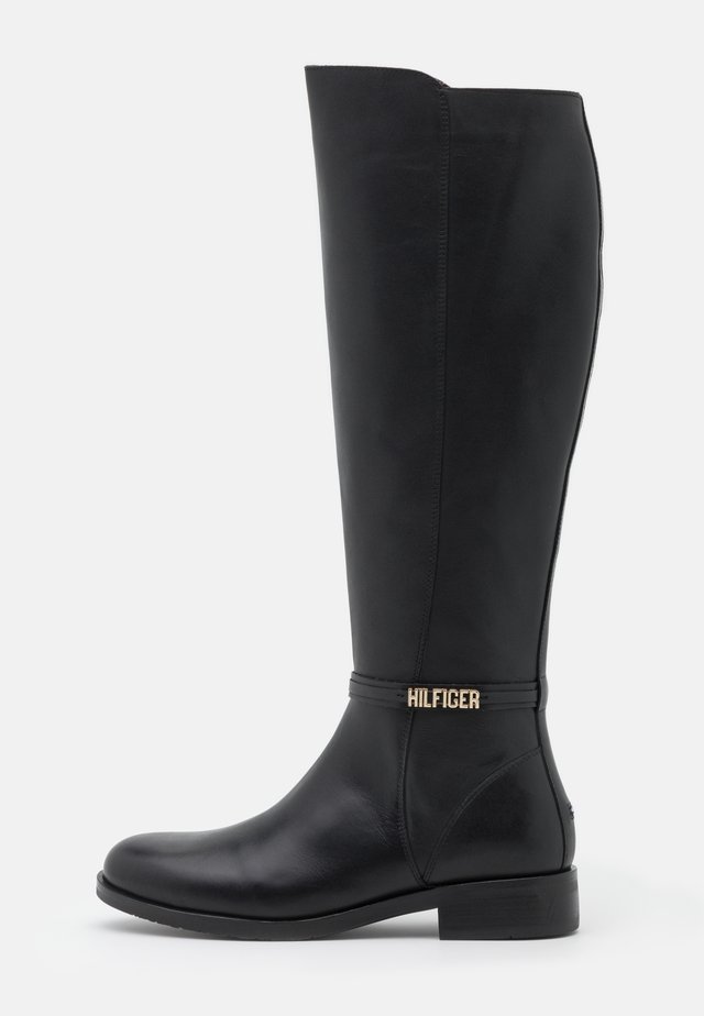 BLOCK BRANDING LONG BOOT - Boots - black