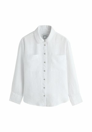 REGULAR FIT - LONG SLEEVE - Blúzka so zapínaním na gombíky - white