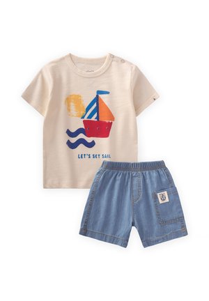 SET - Jeansshort - off white