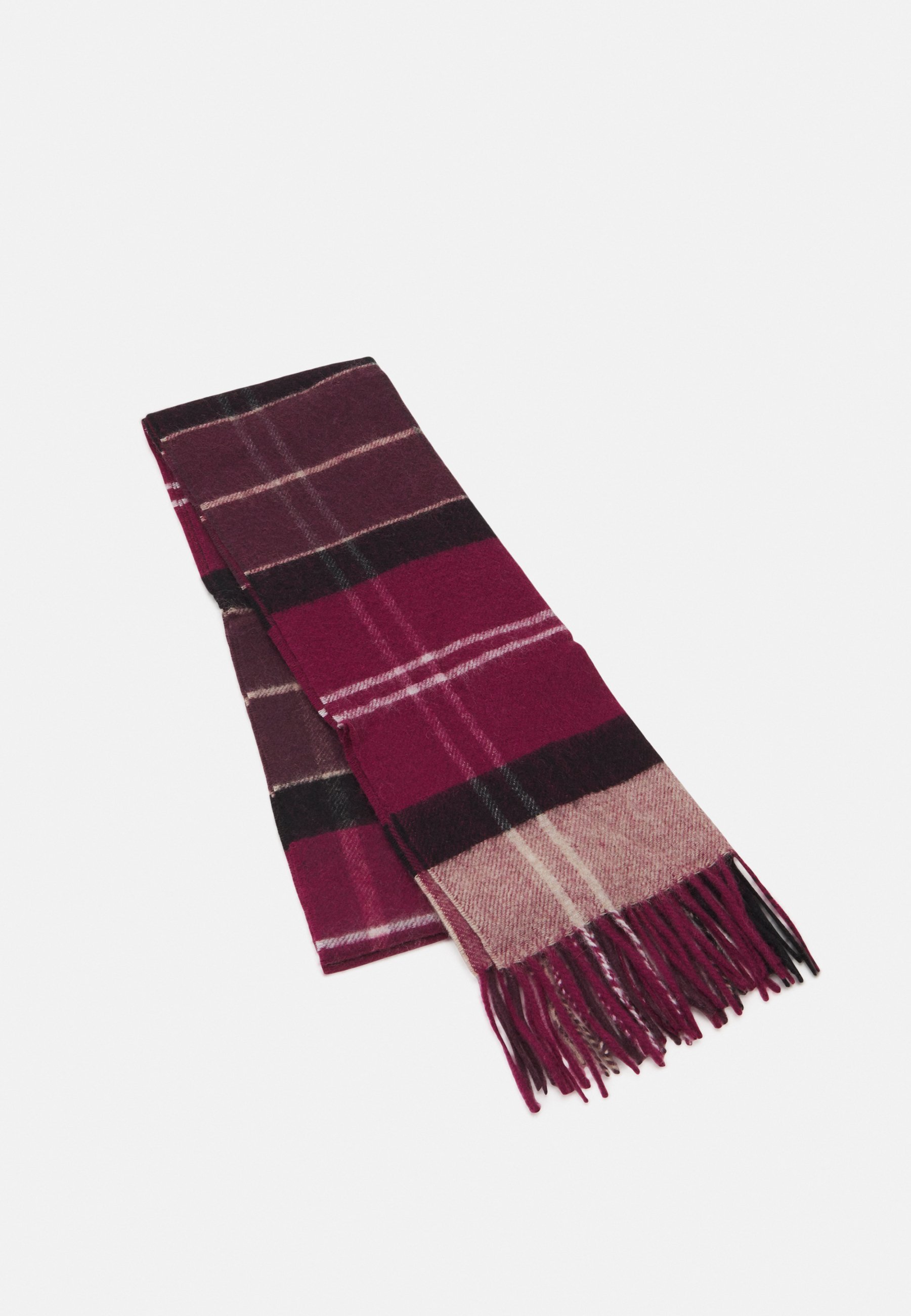 barbour red tartan scarf