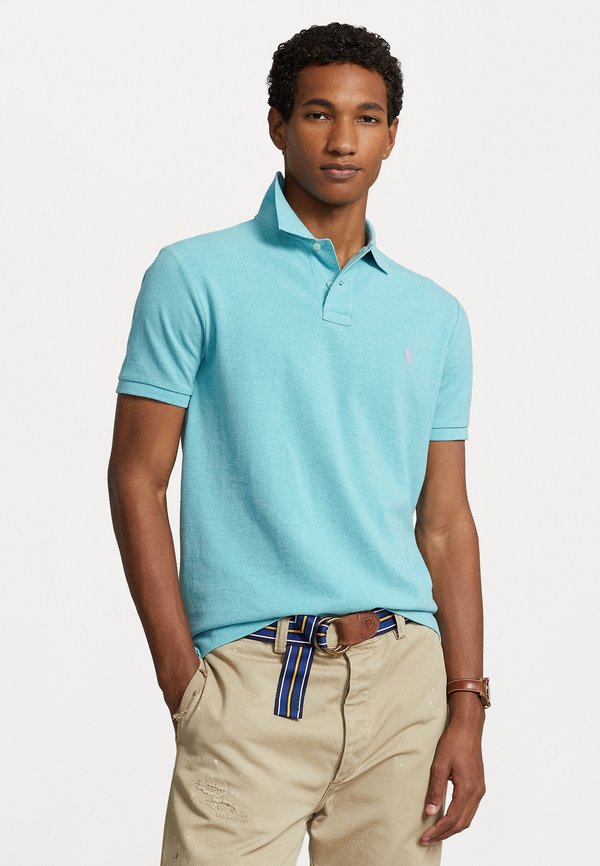 CUSTOM SLIM FIT MESH POLO SHIRT - Polo shirt - turquoise nova heather