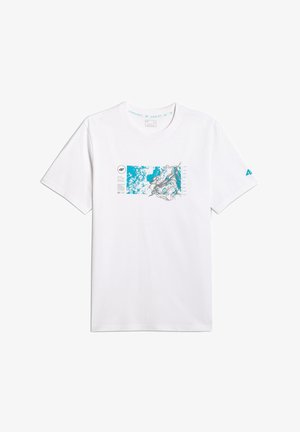 4F, 4F T-SHIRT REGULAR Z NADRUKIEM MĘSKI - BIAŁY 3XL - Print T-shirt - white