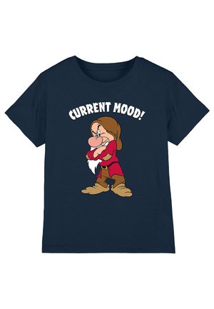 Disney SNOW  AND THE SEVEN DWARFS, CURRENT MOOD, GRUMPY - Print T-shirt - dark blue