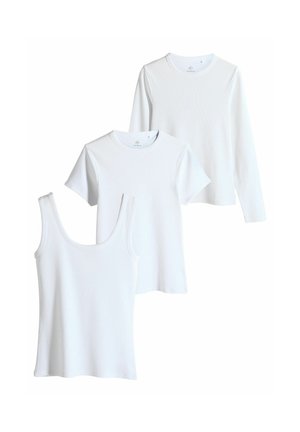 REGULAR FIT - ULTIMATE SHORT SET  - Long sleeved top - white