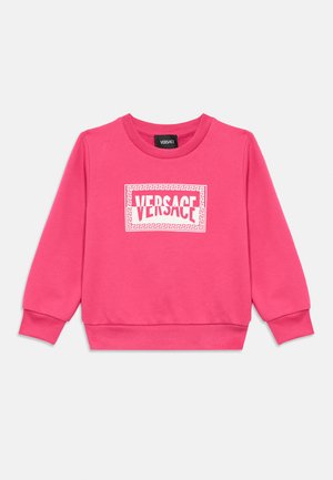 FELPA CONTRAST LOGO UNISEX - Felpa - radiant pink/bianco