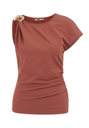 WE Fashion, Camiseta estampada - cinnamon brown