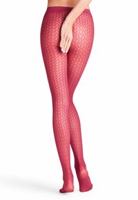 FALKE Cryptogram 30 Denier sheer - Collants - red plum