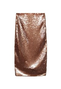 MIDI SEQUIN - Bleistiftrock - brown