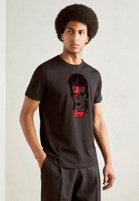 Antony Morato REGULAR FIT AND FLOCK - Camiseta estampada - black
