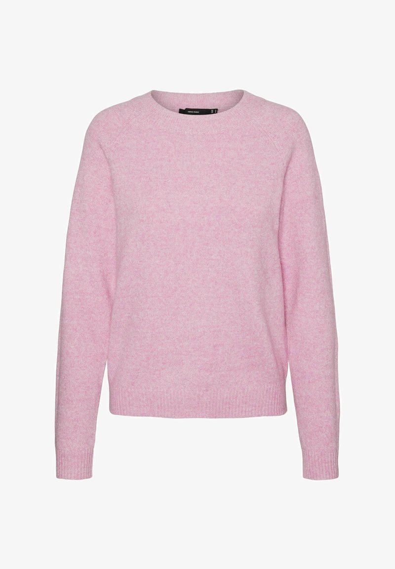 Vero Moda VMDOFFY O-NECK NOOS Striktrøje fuchsia pink/pink