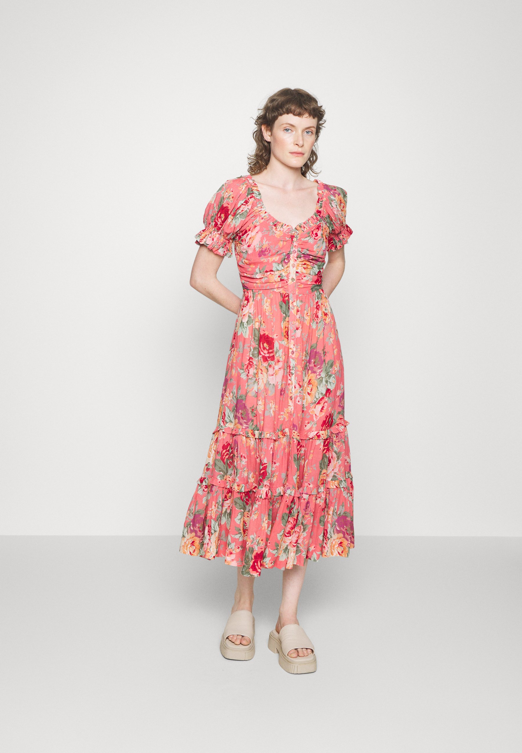 bohemian button down dress