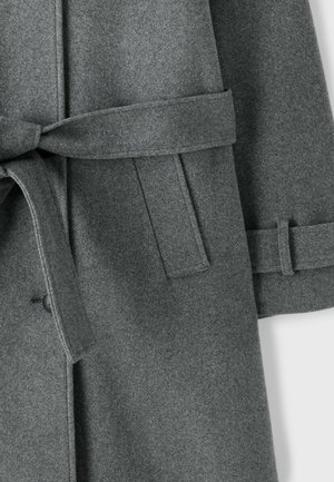 Stradivarius, HIGH NECK LONG COAT - Manteau classique - dark grey