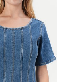 Object OBJLORAY LONG DRESS - Vardagsklänning - medium blue denim