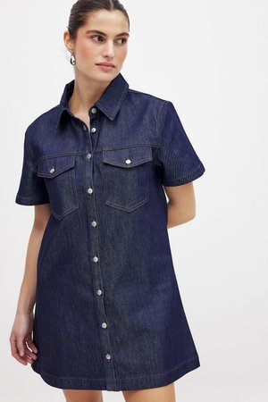 MINI - Džinsinė suknelė - rinse wash